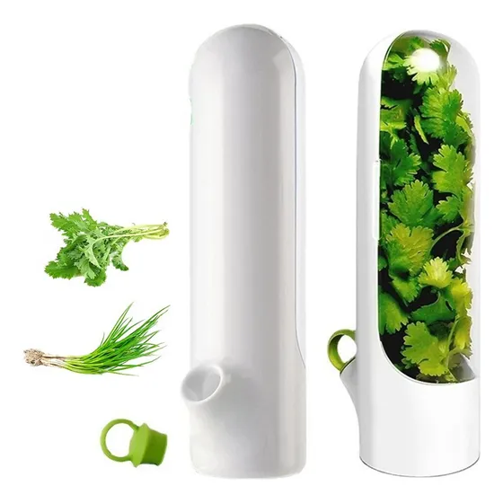 Recipiente Almacenamiento Conservador De Hierbas Cilantro