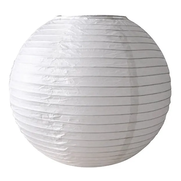 Lámpara China Pantalla Papel Globo Blanca 25 Cm
