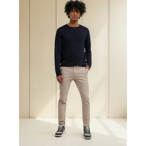 Pantalon Hombre Seven Chino Café Algodón 45070718-8043