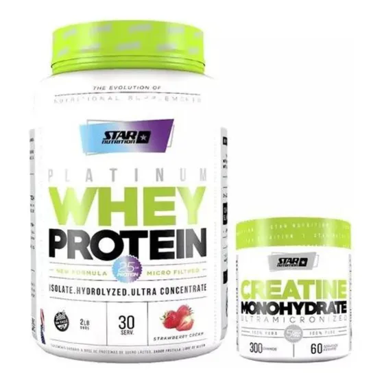 Whey Protein 2 Lb + Creatina 300 Gr Star Nutrition