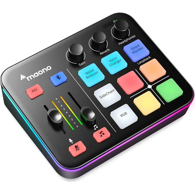 Maono Gaming Audio Mixeraudio Interface With Pro-preamp, Rgb
