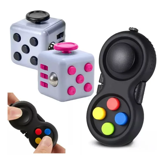 Fidget Cube Juguetes Antiestres Blue Handle Set Anti Estres