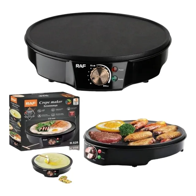 Plancha Electrica Antiadherente Para Hacer Crepes De 30cm