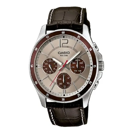 Reloj Casio Mtp-1374l-7a1 Acero Hombre Plateado