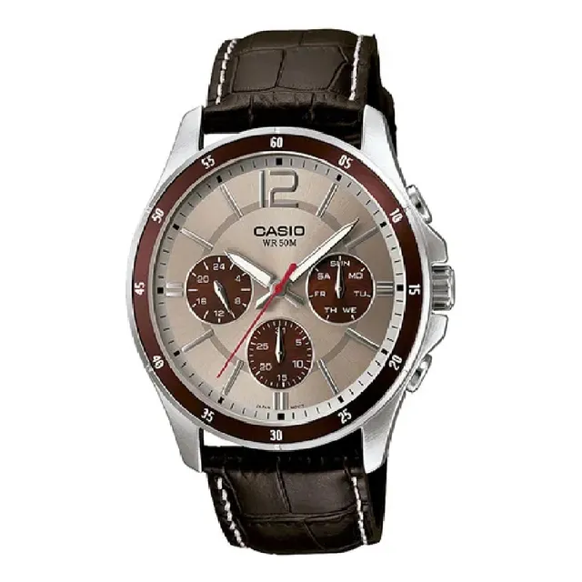 Reloj Casio Mtp-1374l-7a1 Acero Hombre Plateado