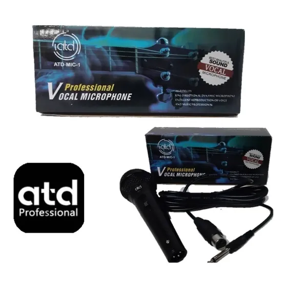Microfono Atd Dinamico Alambrico Cardoide Con Cable De 3m
