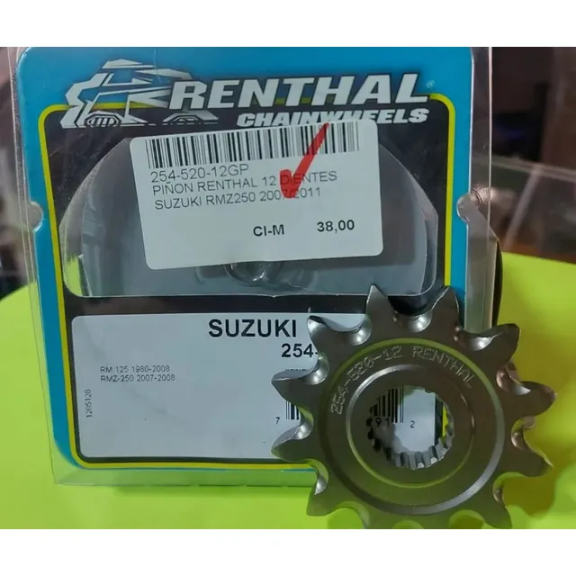 Piñón Renthal 12 Dientes Suzuki Rmz250 2007/2011