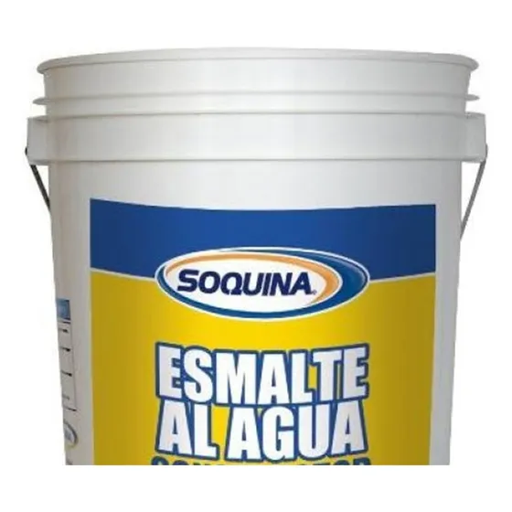 Esmalte Al Agua Constructor 1 Tineta Blanco Soquina Mimbral