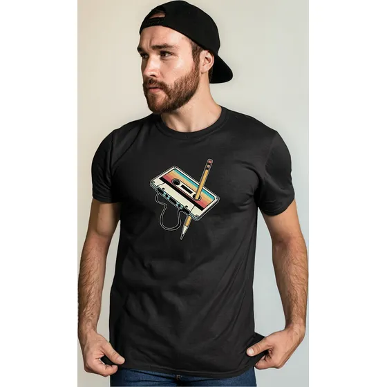 Camiseta Camisa Fita Cassete Anos 80 Retrô Clássico