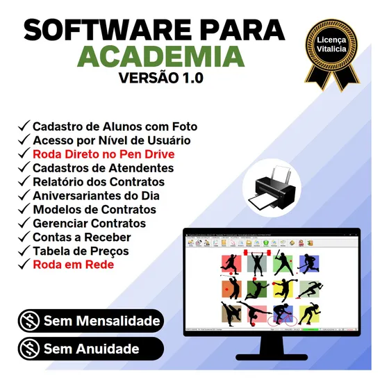 Software Para Academia Com Controle De Contratos V1.0