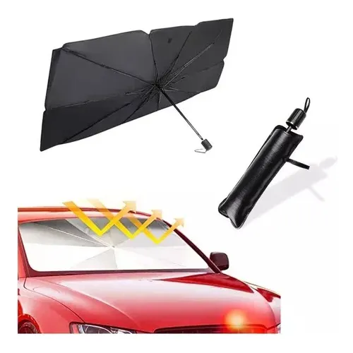 Parasol De Auto Parabrisas Forma De Paraguas Sol Portátil
