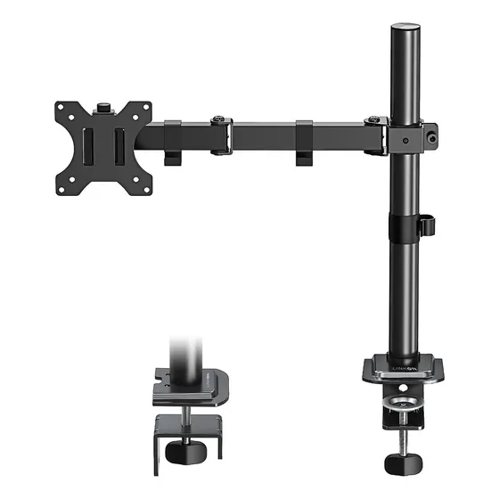 Soporte Brazo Para Monitor Vertical De Escritorio Linkon Color Negro
