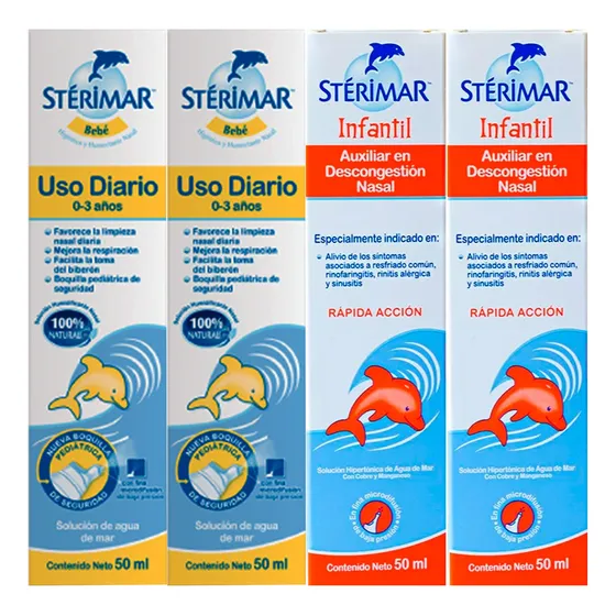 Stérimar Humectante Nasal Infantil +stérimar Bebé 50ml 4pack