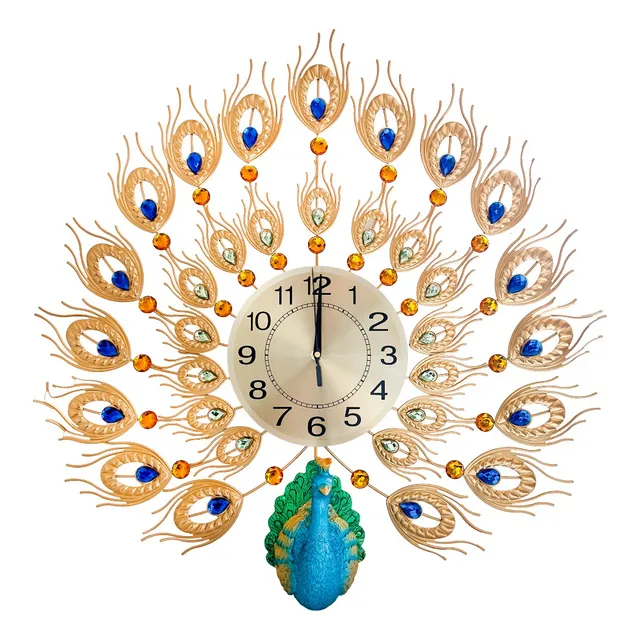 Reloj De Pared Pavo Real Frontal Alto - Tienda Que Regalo
