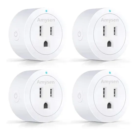 4 X Amysen Enchufe Inteligente Wifi 2.4 Ghz Alexa Googlehome