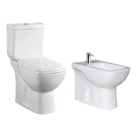 Water Inodoro Con Mochila Y Bidet Montano Dmc Con Tapa Slow