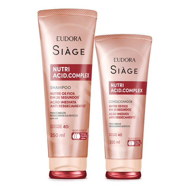 Combo Siàge Nutri Acid.complex: Shampoo 250ml + Condicionado Combo Siàge Nutri Acid.complex: Shampoo 250ml + Condicionado