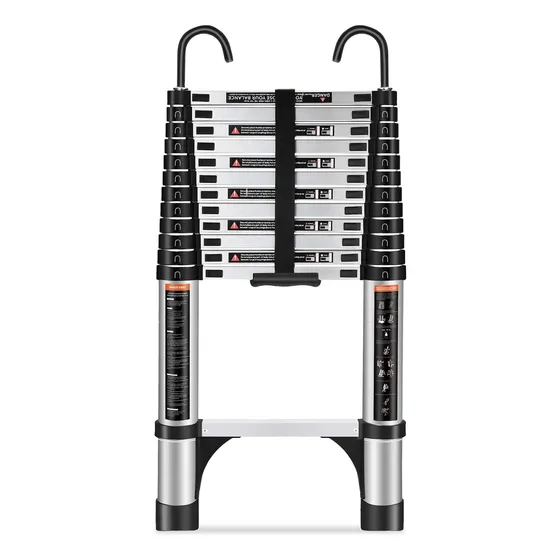 Escalera Telescópica, Escalera De Extensión De 12.5 Pies Con