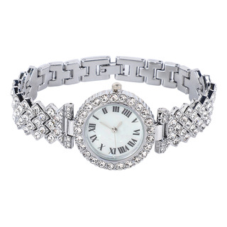 Set De Reloj De Pulsera Y Pulsera Con Diamantes De Imitación Set De Reloj De Pulsera Y Pulsera Con Diamantes De Imitación