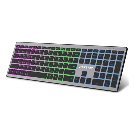 Teclado Rgb Recargable,bluetooth Y Usb Inalámbrico Con Ñ