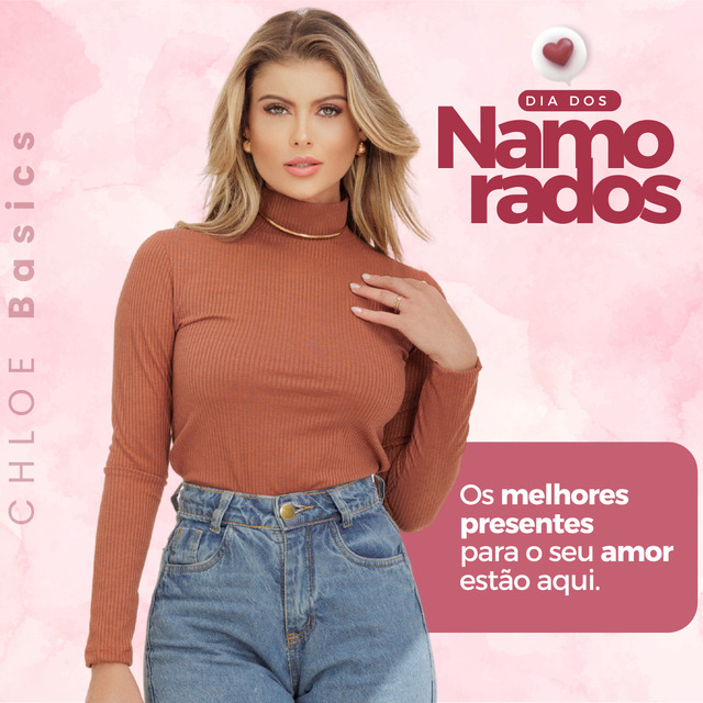 Blusa Feminina Segunda Pele Gola Alta Manga Comprida Blusa Feminina Segunda Pele Gola Alta Manga Comprida