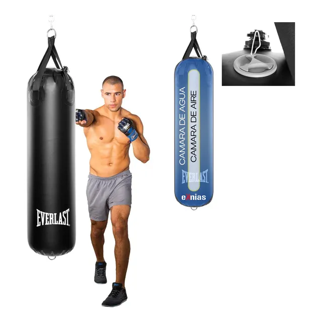Saco Boxeo Everlast Hydrostrike Agua Aire 40-100lb Ajustable