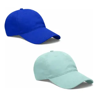 Resina Kit 2 Boné Masculino Algodão Liso Regulador Fivela Aba Curva