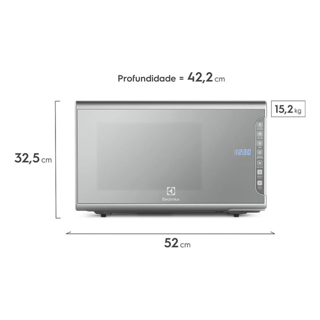 Micro-ondas Electrolux 31l Cor Inox Espelhado Com Painel Integrado E Função Tira Odor Mi41... Micro-ondas Electrolux 31l Cor Inox Espelhado Com Painel Integrado E Função Tira Odor Mi41...