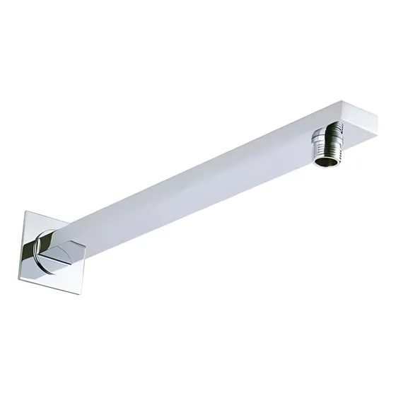 Tubo Cuadrado Para Ducha Cromado 40cm