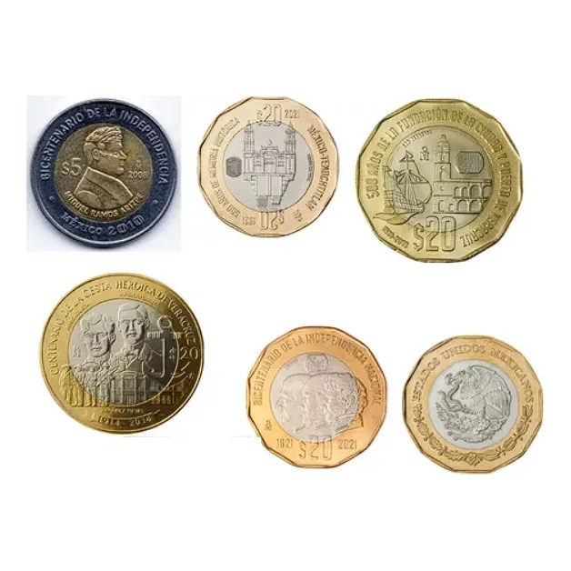 Coleccion De Monedas Centenarios / Fundacion / Bicentenario