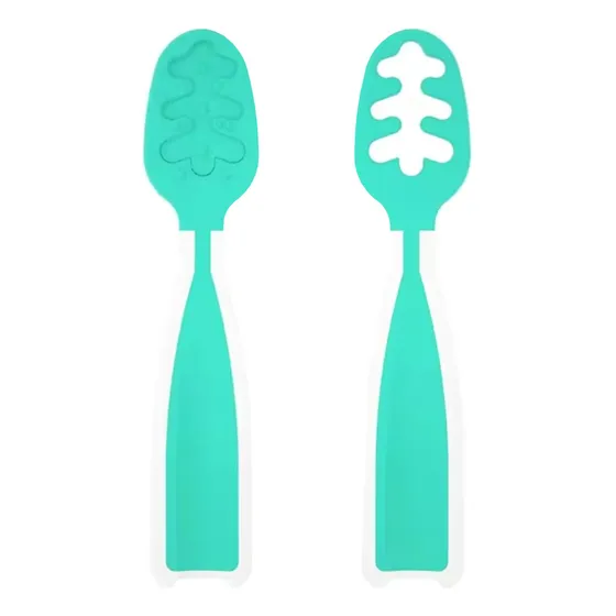 Juego De Cucharas Para Dentición De Bebés Turquesa Blw Úpale