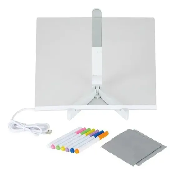 Pizarra Mágica Led 20x30 Cm Soporte+ 7 Marcadores Importado