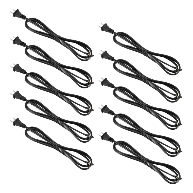 Cable De Alimentación De 6 Pies Spt-2 18awg Ul 10 Unidades N