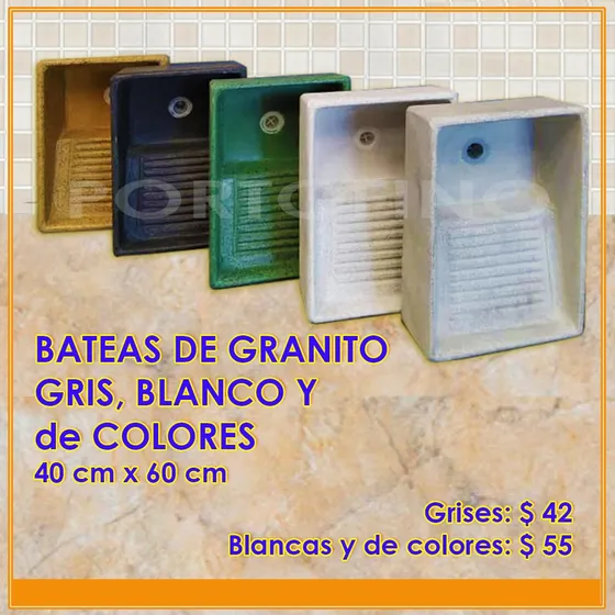 Bateas De Granito En Colores