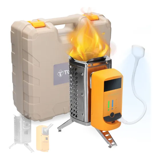 Estufa De Leña Usb Portátil Sin Humo Para Acampar Y