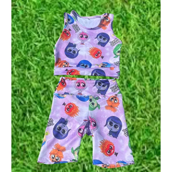 *** Conjunto Lycra Verano Nena Top + Biker / Personajes ***