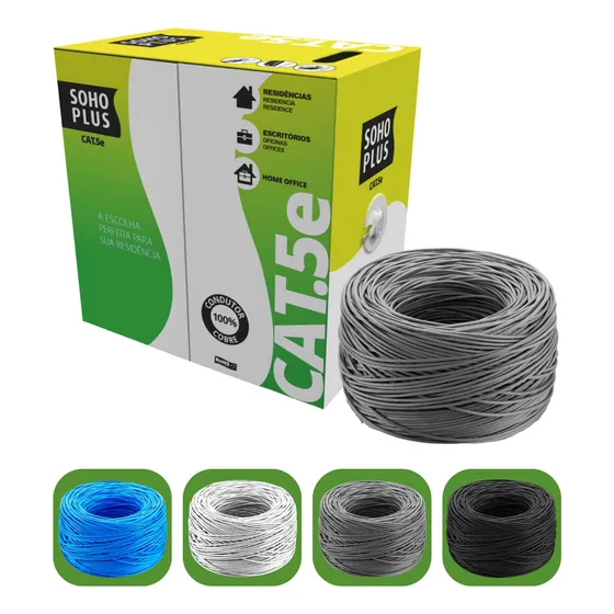 Cabo De Rede Utp Rj45 Cat5e Furukawa Sohoplus Caixa 305m