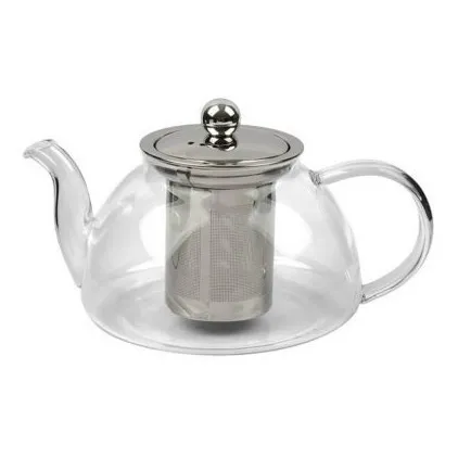 Tetera De Vidrio Con Infusor De 1 Lts Glasso Hogar