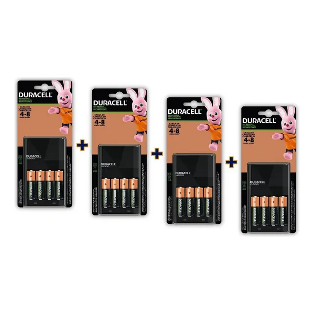 4 Cargadores Pila Recargable Duracell Aa/aaa +16 Baterias Aa