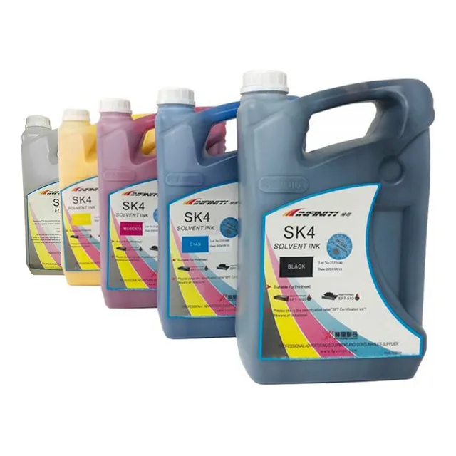 4 Tinta Infiniti Sk4 Seiko 510 Konica 512 Tinta Solvente Tinta C-m-y-k