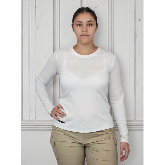 Remera Mangas Largas Mujer Montagne Lisa Algodon