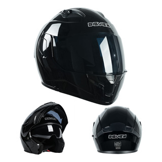 Casco Abatible Negro Brillante Extra Grande Para Motocicleta Certificado Dot Casco Abatible Negro Brillante Extra Grande Para Motocicleta Certificado Dot