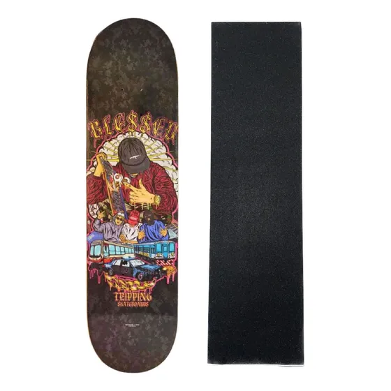 Tabla De Skate Tripping Blessed C/lija De Goma Envio Gratis