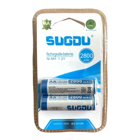 Pilas Recargables Aa 2800mah 1.2v 2 Unds