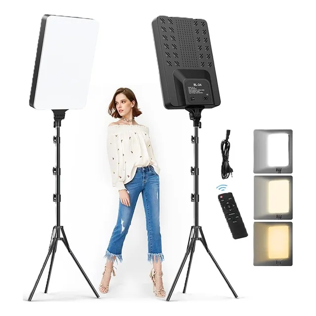 Panel De Iluminación Luz Led Para Fotografía + Tripode