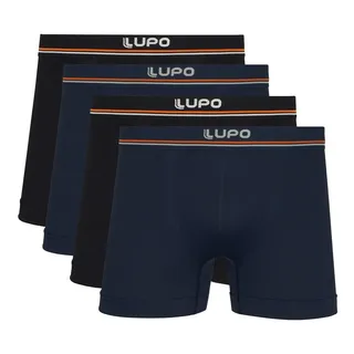 Kit 4 Cuecas Box Lupo Original Sem Costura Microfibra Boxer Kit 4 Cuecas Box Lupo Original Sem Costura Microfibra Boxer