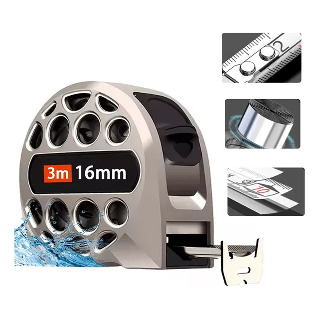 Fita Métrica Aço Inox Durabilidade Resistente Água 3m*16mm