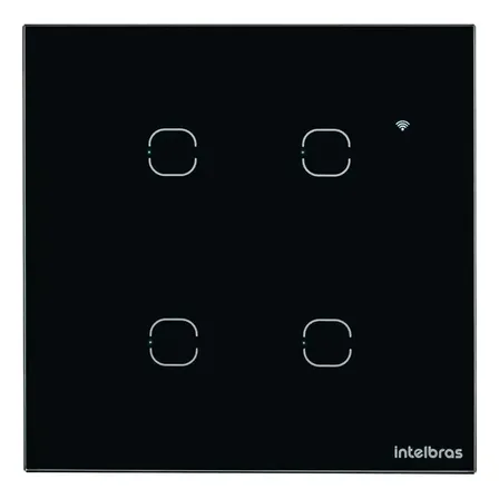 Interruptor Ews 1004 Touch Wi-fi 4 Teclas Preto Intelbras
