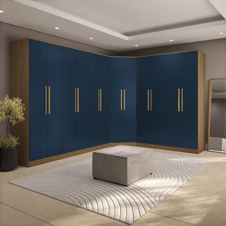 Quarto Modulado Kappesberg Adapt Nogueira/azul 12 Pts 605cm