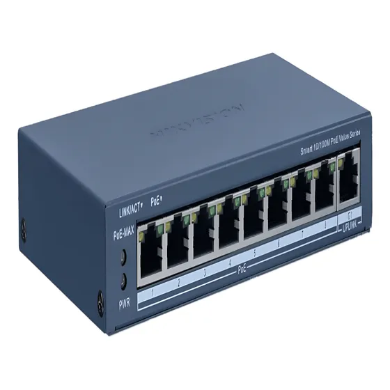 Switch Monitoreable Poe 8 Puertos A 10/100 Mbps + 1 Puerto